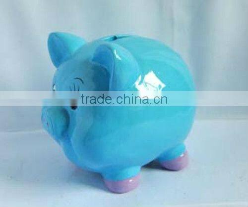 Handmade resin pig money box
