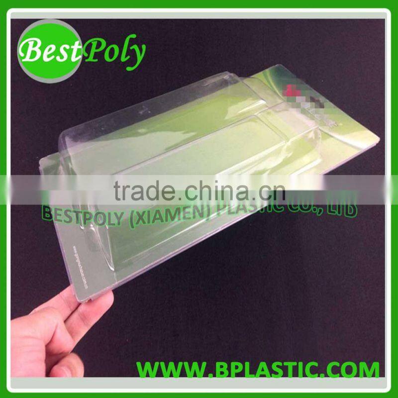 Cheap clam shell packaging , clamshell blister with paper card insert