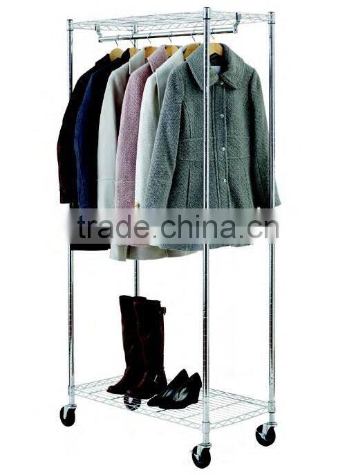 vivinature metal wire clothes hanger with storage rack