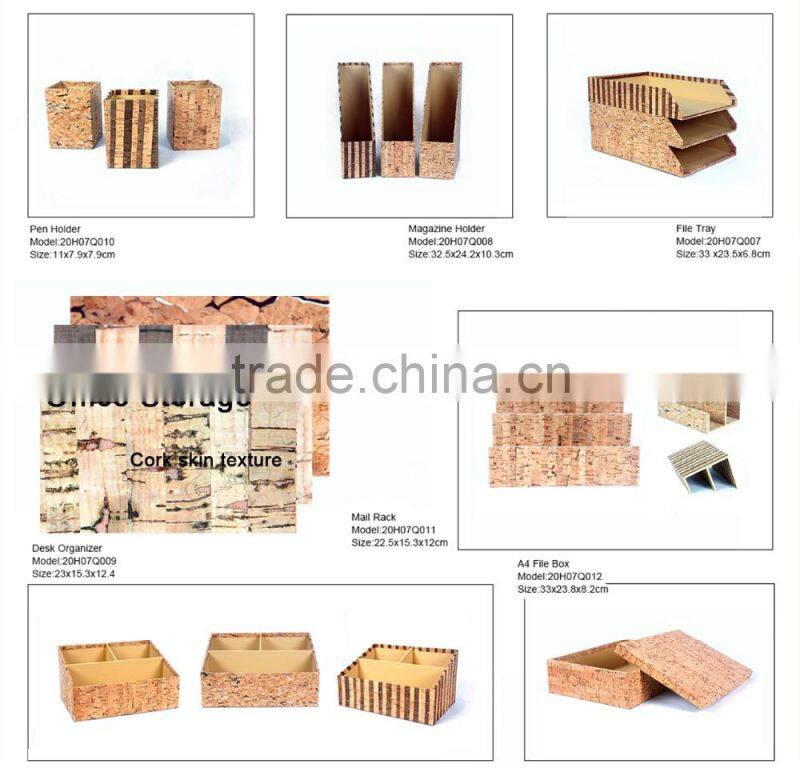 Hot selliong durable 3mm MDF+Cork calendar pen holder
