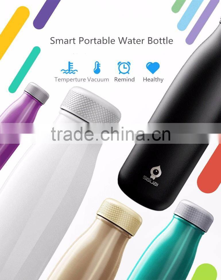 New Smart Water Vacuum Bottle with Reminder, Mobile APP Control Intelligent Outdoor Sport Water Cup For Wholesale