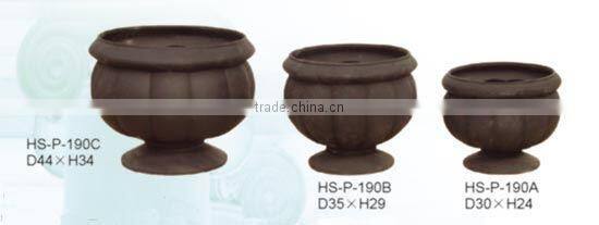 Round cast iron flower pot antique pot ans urns