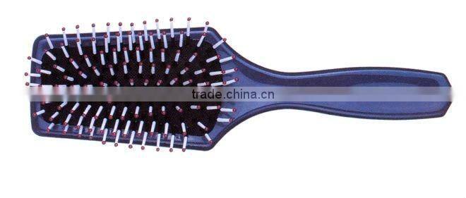 Paddle cushion plastic hair comb