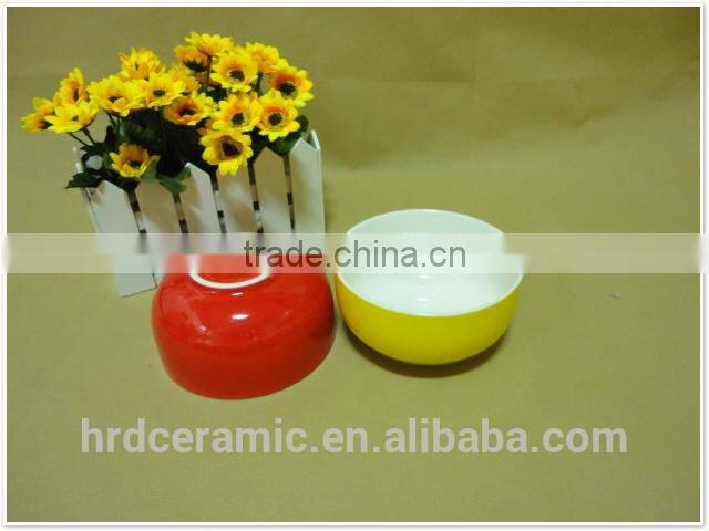 New Product colorful porcelain salad bowl