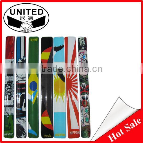 Full Color Printing Slap Bracelet Custom Design Snap Wrap