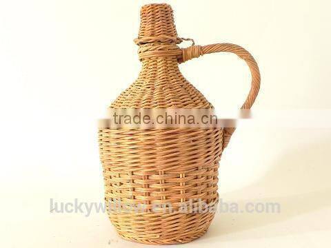 Vintage French wicker demijohn