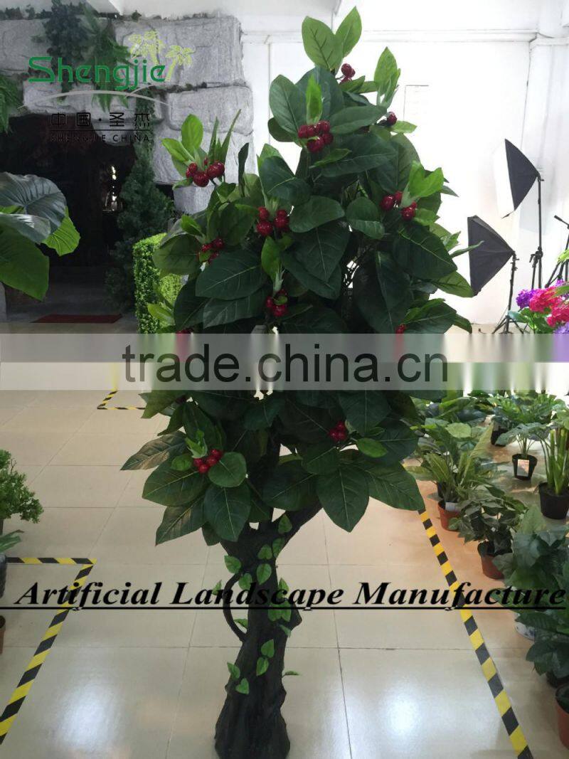 SJ10#110019004 indoor artificial apple tree bonsai ,2015 new arrival and high simulation tree GuangZhou