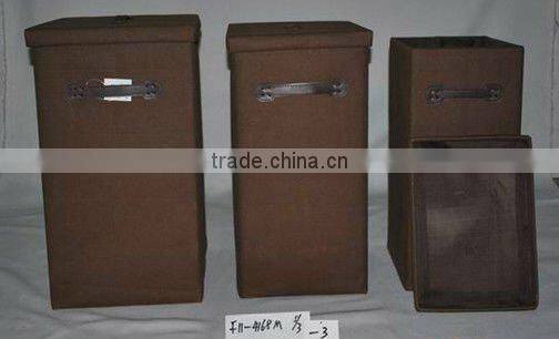 cheap folding large paper laundry basket with cover