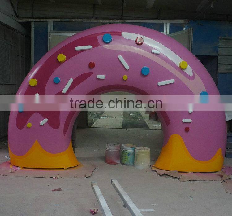 H3m outdoor fiberglass donut decoration