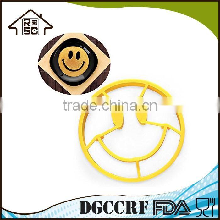 NBRSC DIY Smiley Face Fried Egg Mold Silicone Smile Shaped Pancakes Omelette Device