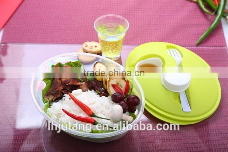 BPA-Free plastic lunch box with fork and sourcing container