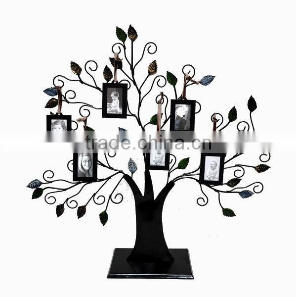 Metal family tree photo frame