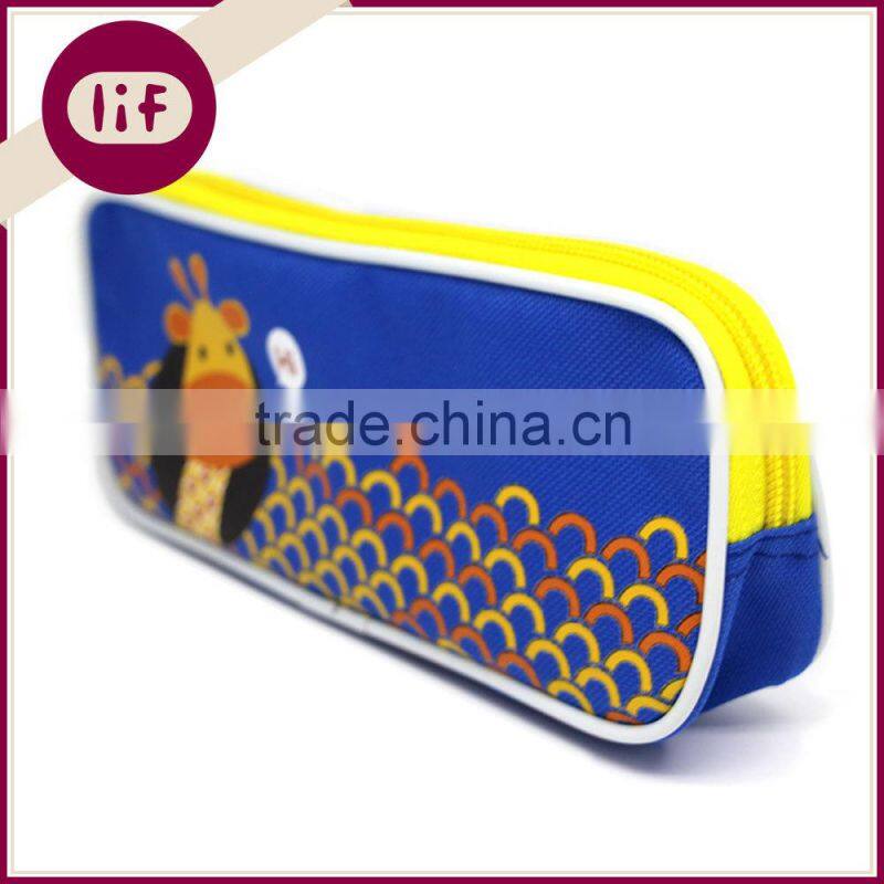 Lovely Giraffe Round Profile Printing Canvas Pencil bag, Giraffe Printing Pencil Bag,Canvas Pencil Bag