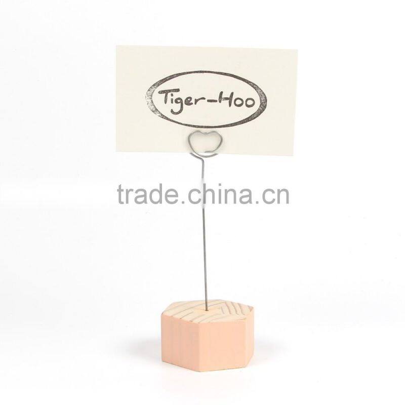 Wooden Base Name Card Clip