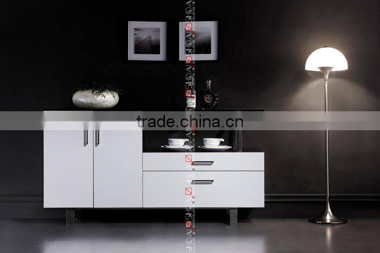 wood glass sideboards / metal tempered glass sideboard / italian design sideboard N6314