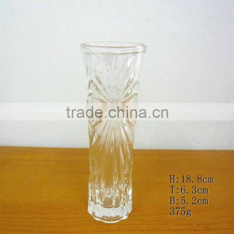 Manufacturer clear flower vase cylinder glass vase