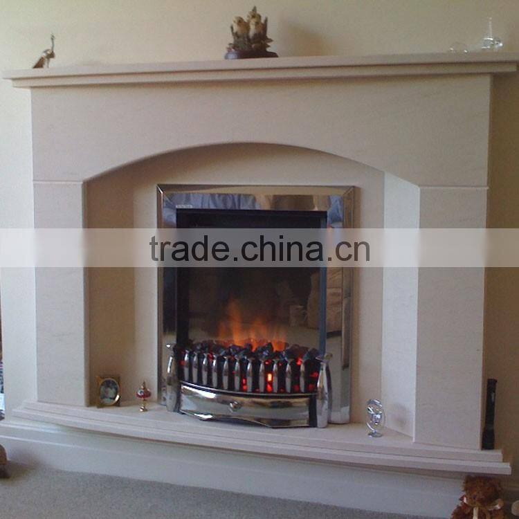 Professional LimeStone Marble Electric Fireplace with CE certificate