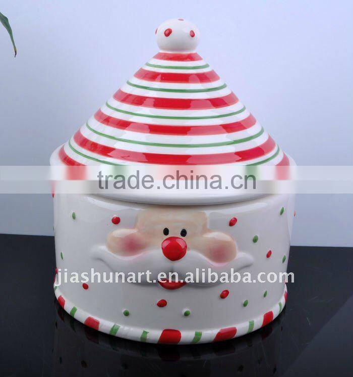 Christmas ceramic candy box