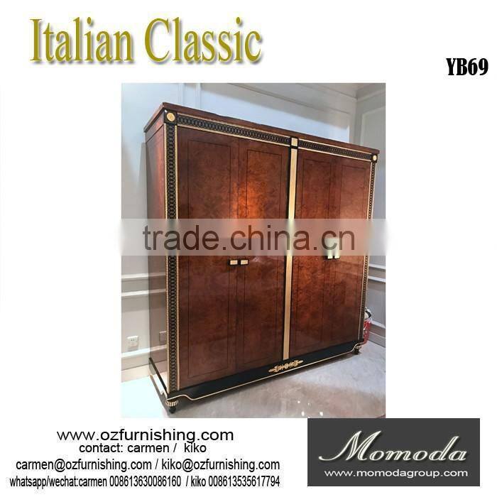 YB69 new model design italian royal baroque style luxury solid wood bedroom furniture for sale
