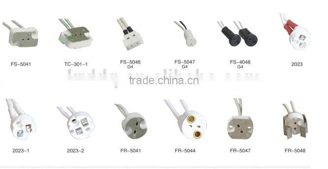 manufacturer! G4 porcelain lamp holder with cable