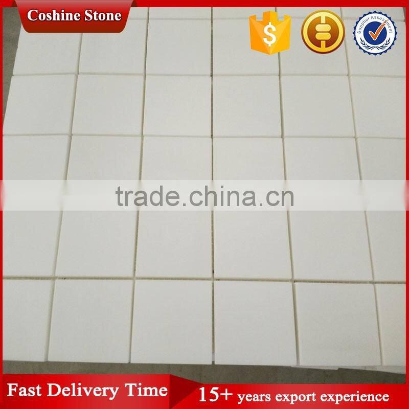 Elegance Square shaped pure white natural marble mosaic tiles 300*300