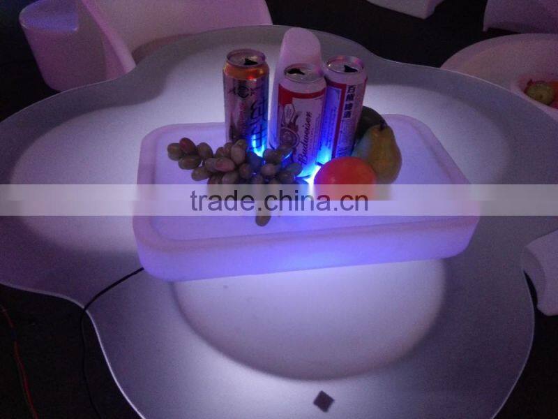 7cm high Flash color changing party fruit led tray