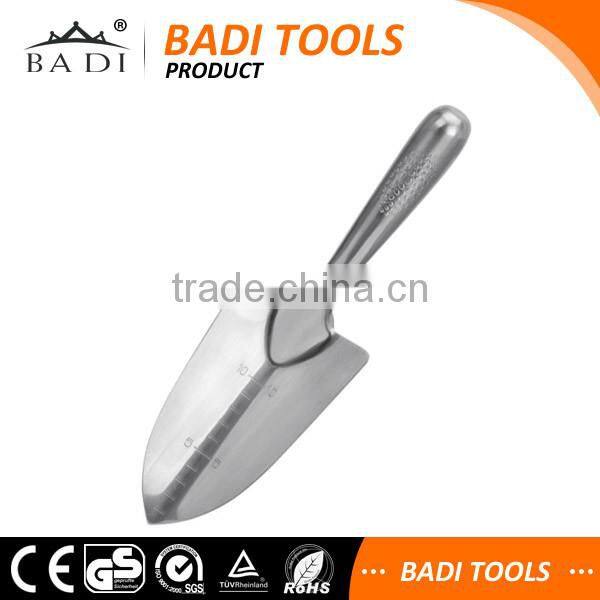 BADI hot sale stainless steel agricultural and garden mini shovel with scale on the head