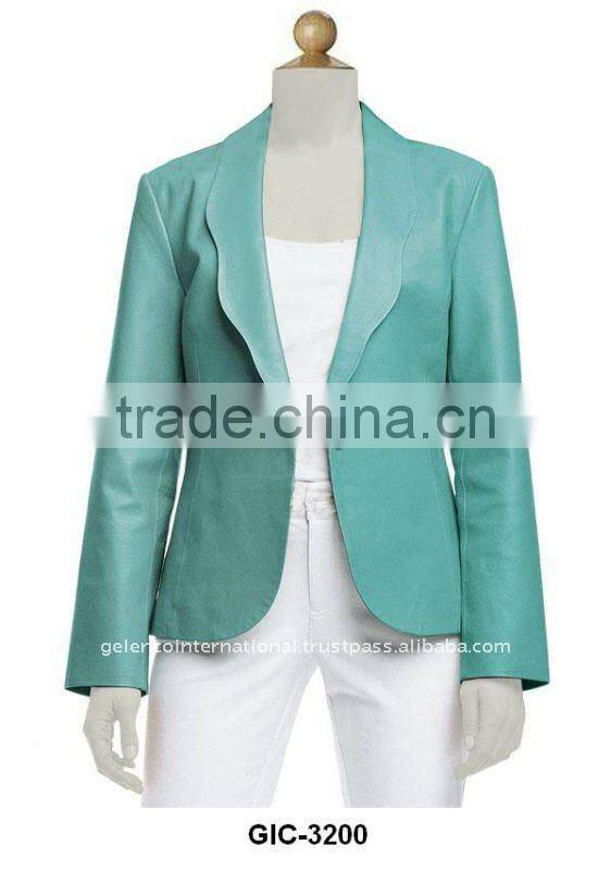 Leather blazer