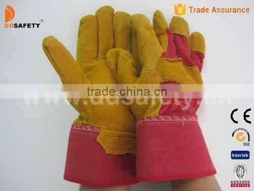 DDSAFETY Wholesale Hot Sale Cow Split Leather Glove Luvas De Couro