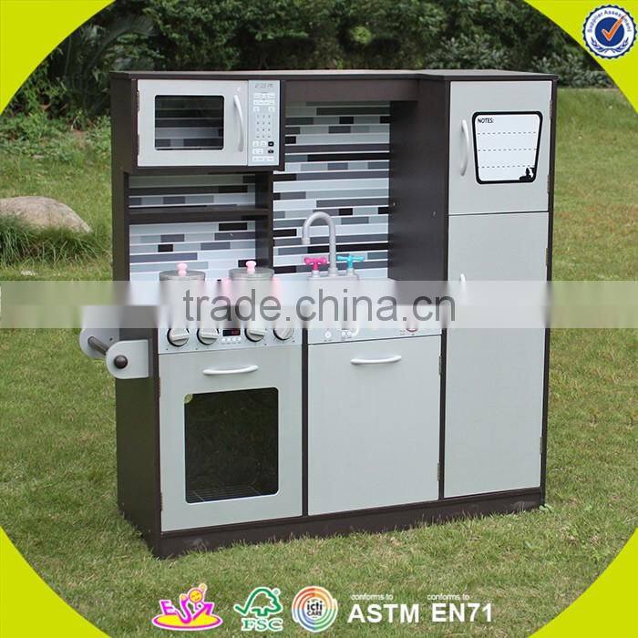 wholesale kids wooden miniature toy kitchen play set W10C114