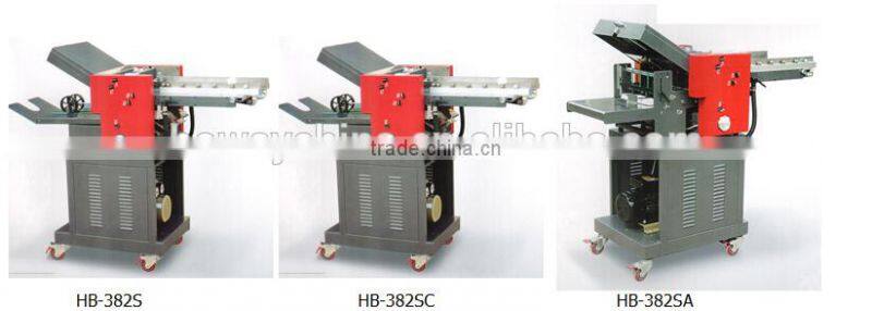 Boway service 382S air suction feeding Paper zigzag folder machine
