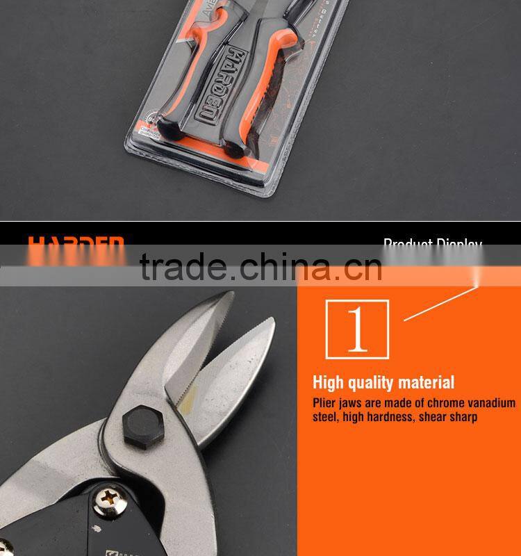 Chrome Vanadium Left Cut Aviation Tin Snips For Cutting Steel Sheet