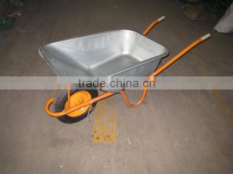 american agriculture concrete building wheel barrow galvanized tray PU wheel