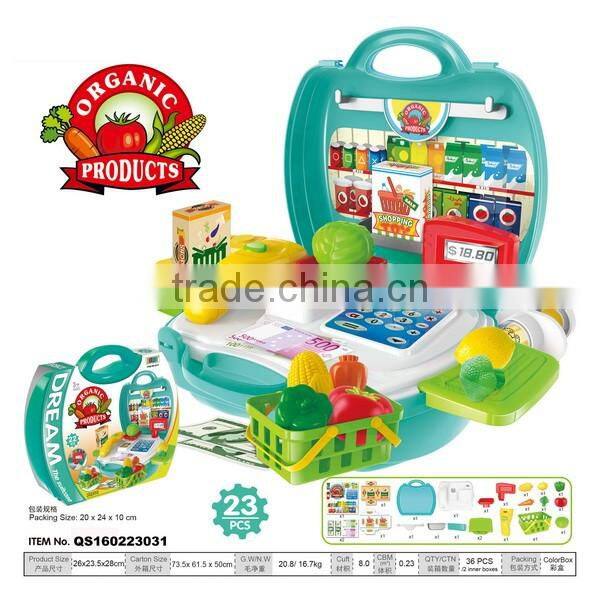 Exporting hot kids' favor gift plastic supermarket play set QS160223031