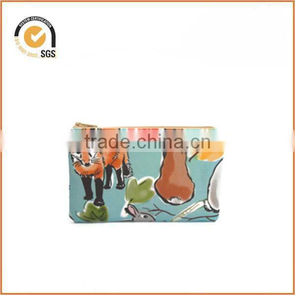 Spring Fox Zippered Pouch / Zipper Bag with Spring Woodland Animals / Cute Camera Bag By Chiqun Dongguan CQ-H03008