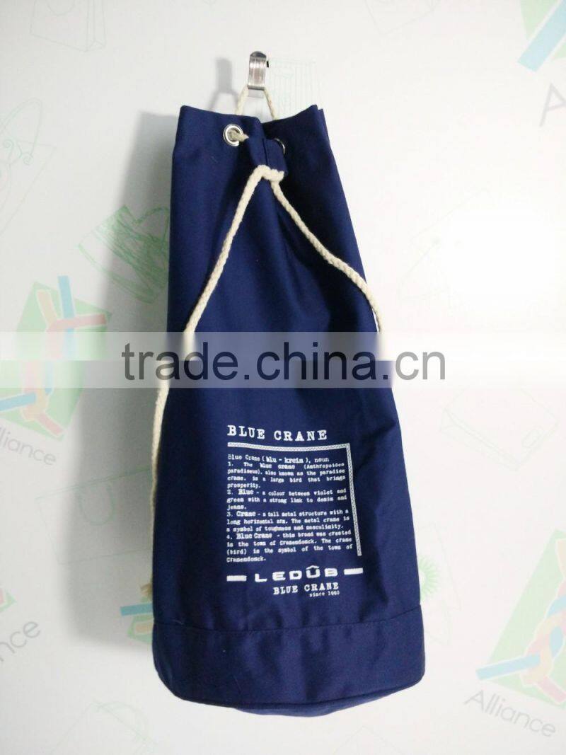 Hot sell fashion outdoor camping travel bag big round bucket message bag unisex canvas backpacks