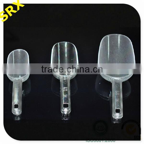 Hot sale disposable plastic mini scoops wholesale, custom 4oz/8oz/16oz clear plastic scoops