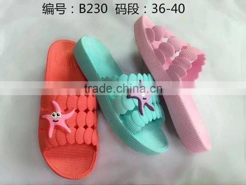 cute EVA starfish slipper with colorful color