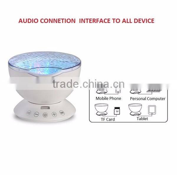 Aurora Master Romantic Relaxing Colorful Ocean Wave Projector with Audio Speaker