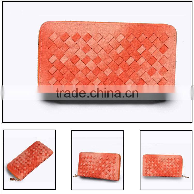 2015 Fashion New Design Woman Wallet Knit Lines Lady Wallet/Purse Women