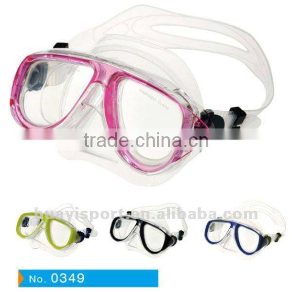Clear safety lens transparent strap silicone diving mask