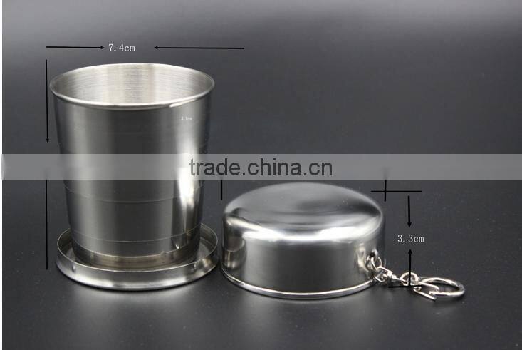Six-layer Stainless Steel Flexible Folding Portable Cups or Travelling Cups
