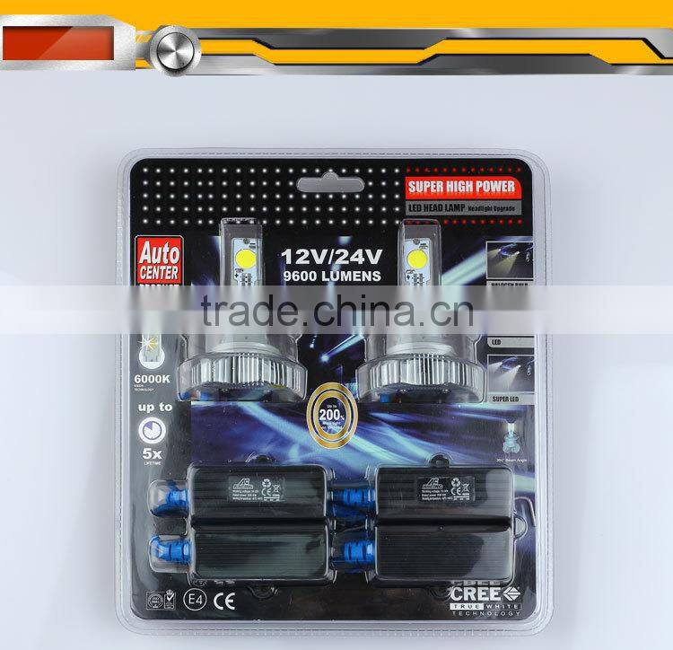 Auto LED 9007 head lamp high LM bulk light