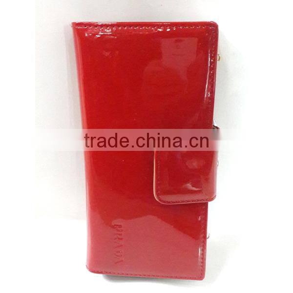 2015 new style design cheap red fashion women wallet case