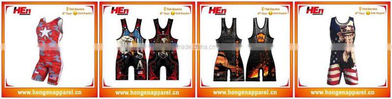 Hongen apparel Top selling products in alibaba mens dry fit wrestling singlet printing customised