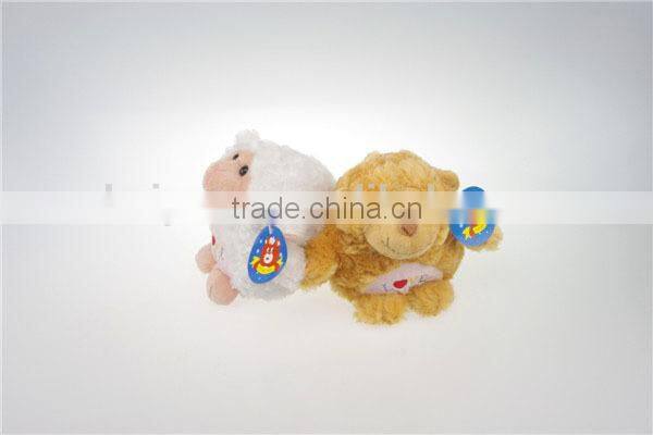 So cute mini soft plush lamb toys for crane machine