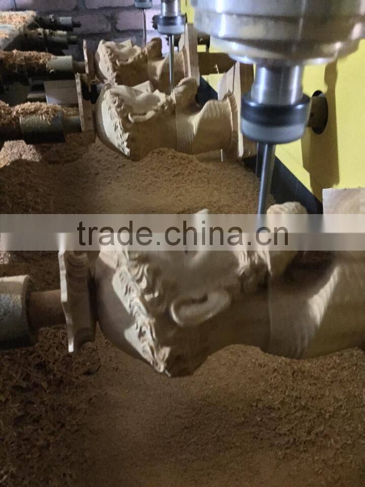 2040 high efficiency wooden stair 4axis 3d welded lathe multi head cnc router machinery