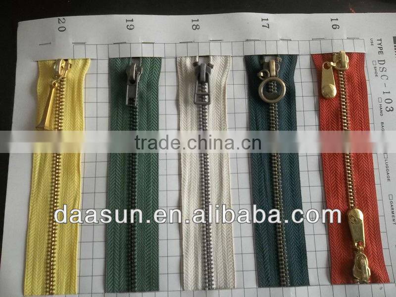 nylon zipper with head to head sliders