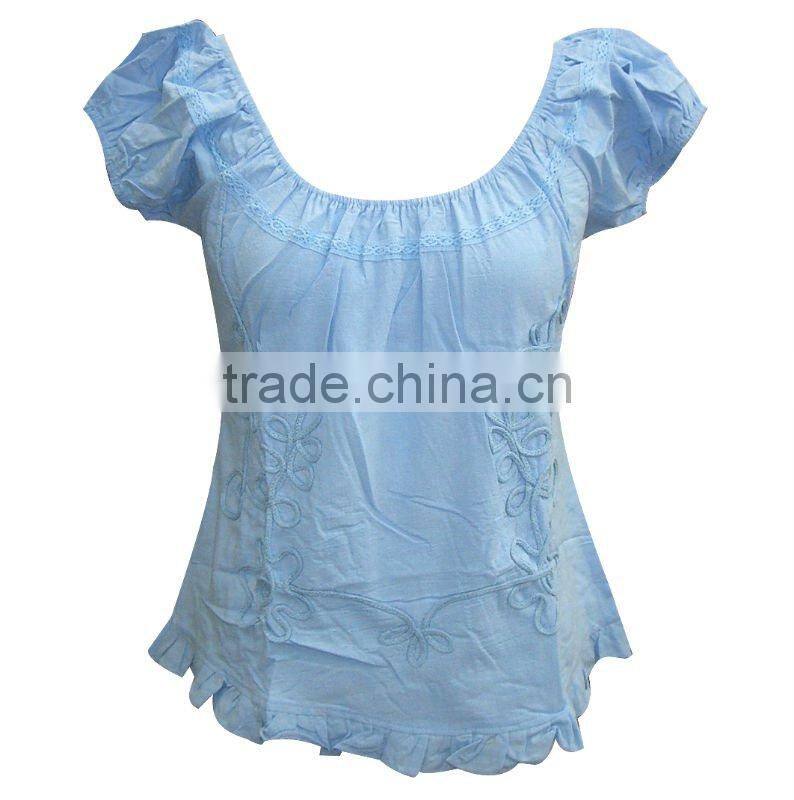 Women Clothing Neck Design of Fashion Blouse 2015