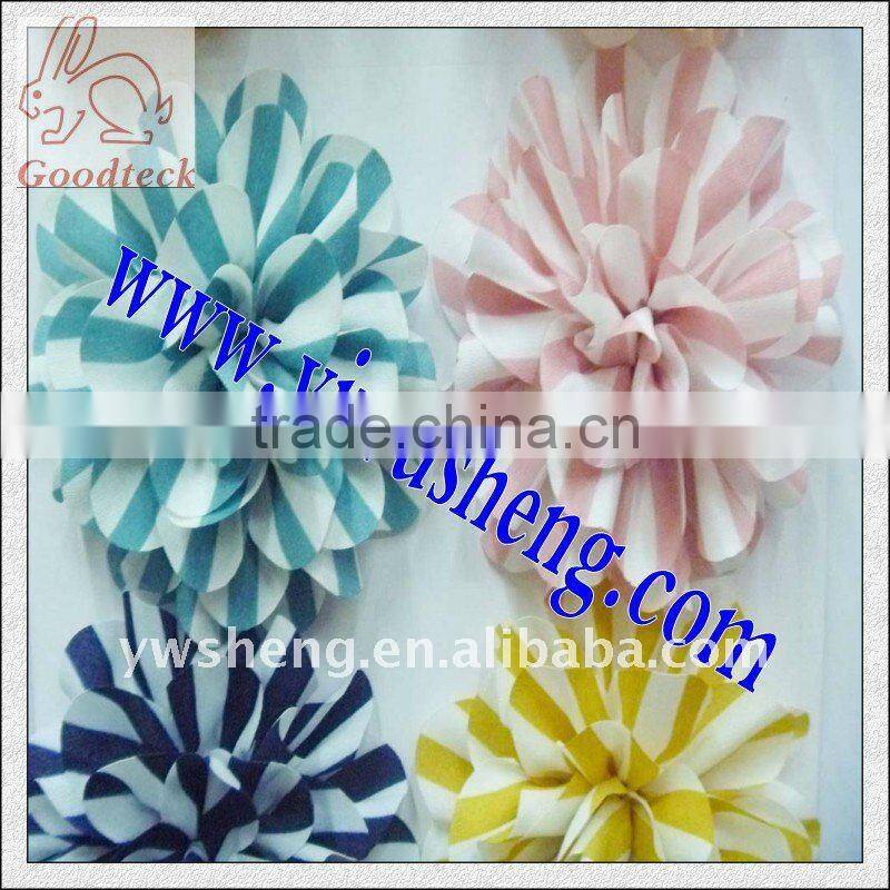 Strip printed flowers silk flowers hair flowers